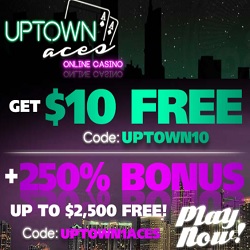 Uptown Aces casino $25 free on sign up