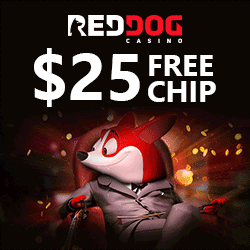 Red Dog casino, 22 FREE CHIP bonus