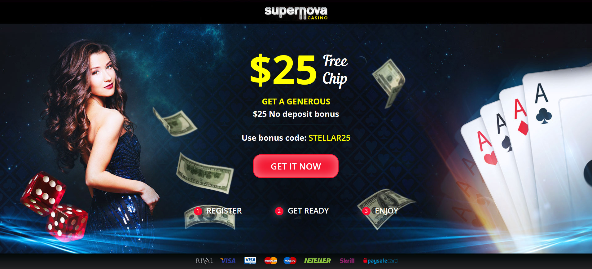 Supernova casino $25 free coupon