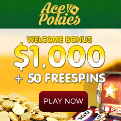 Acepokies welcome bonus of $1000