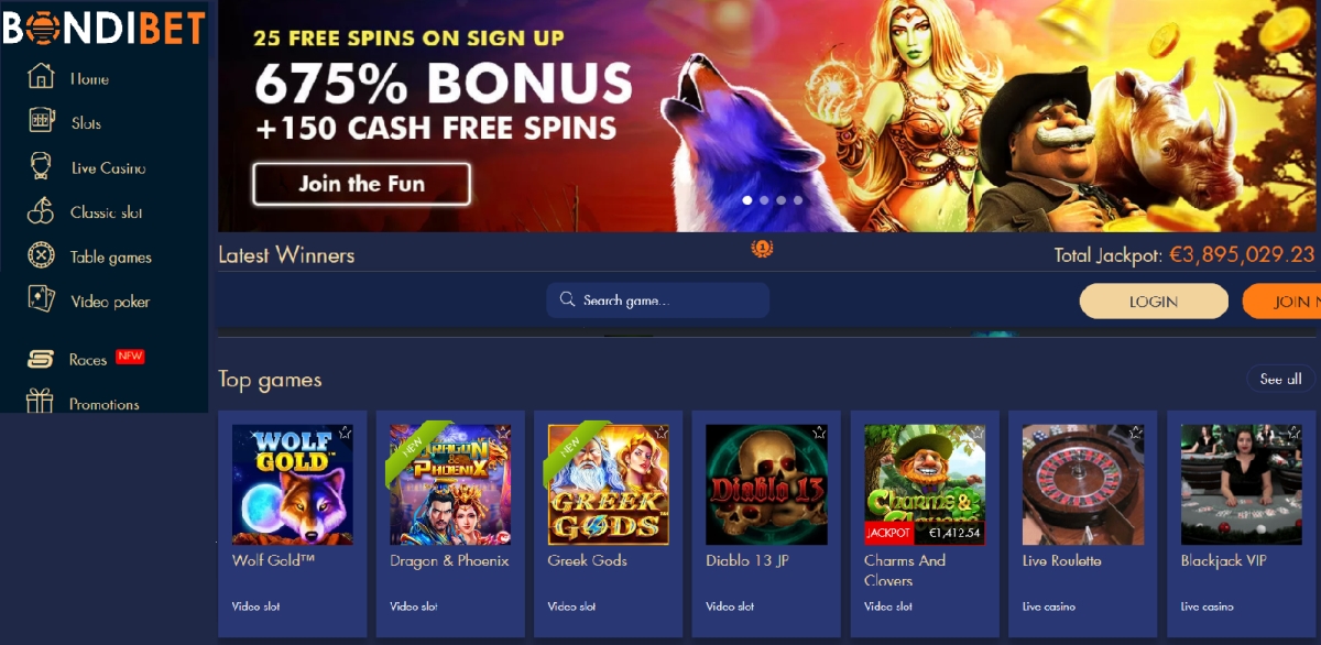 bondibet casino $25 free on sign up