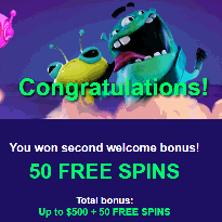 50 FREE SPINS ON SIGN UP